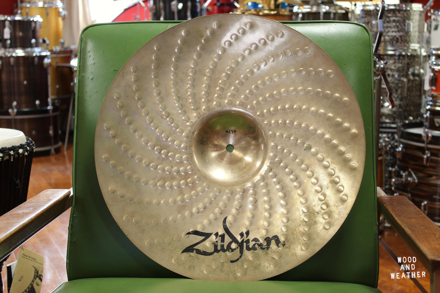 Used Zildjian 19" Z Custom Rock Crash Cymbal 2170g - CRACKED