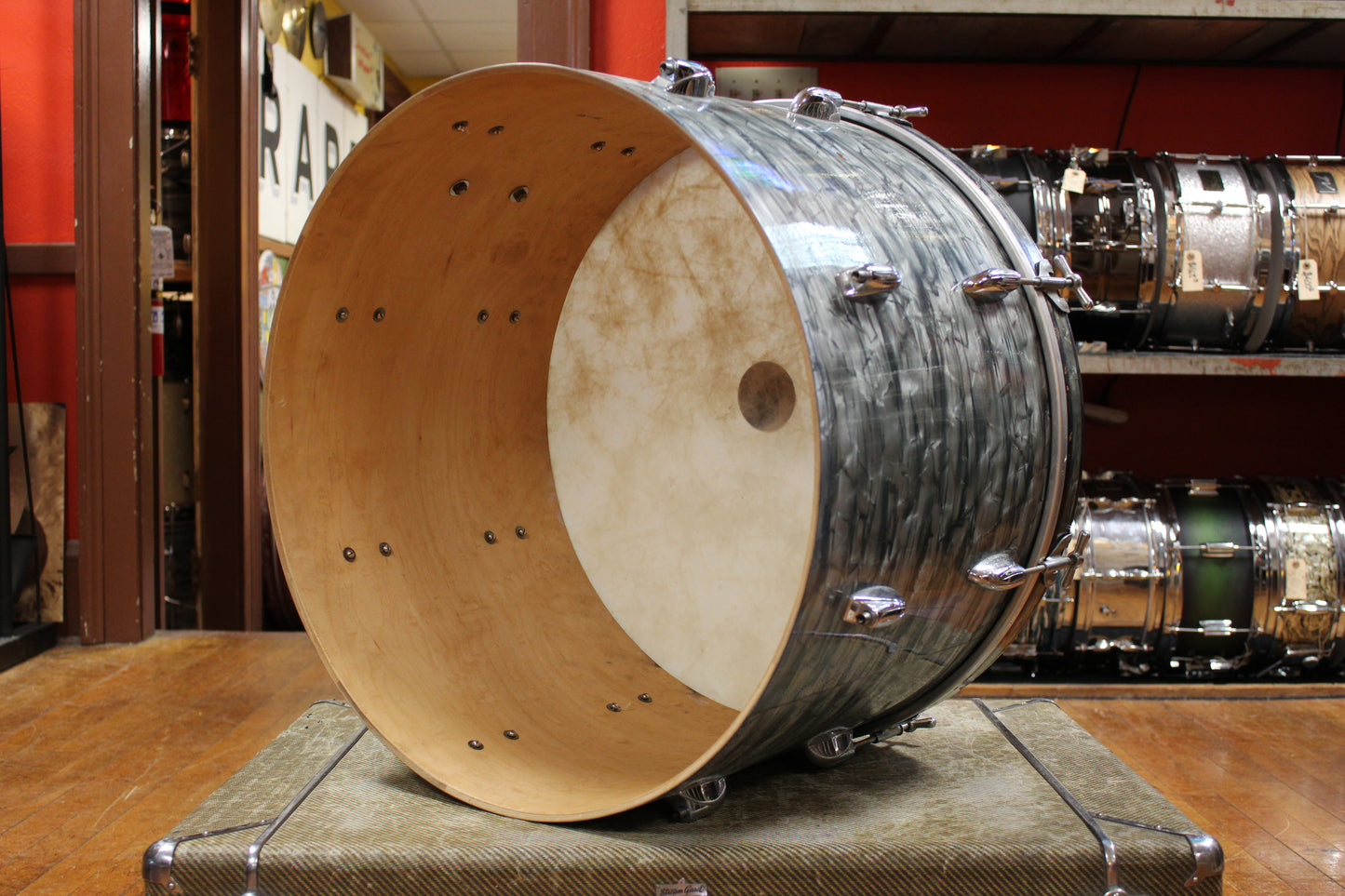 1950s Gretsch Broadkaster Outfit in Midnight Blue Pearl 14x22 9x13 16x16