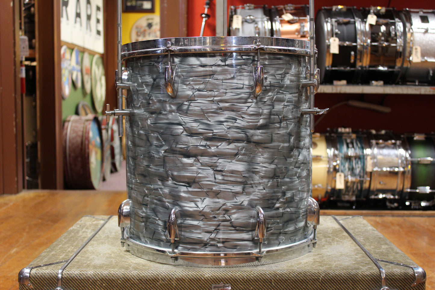 1950s Gretsch Broadkaster Outfit in Midnight Blue Pearl 14x22 9x13 16x16