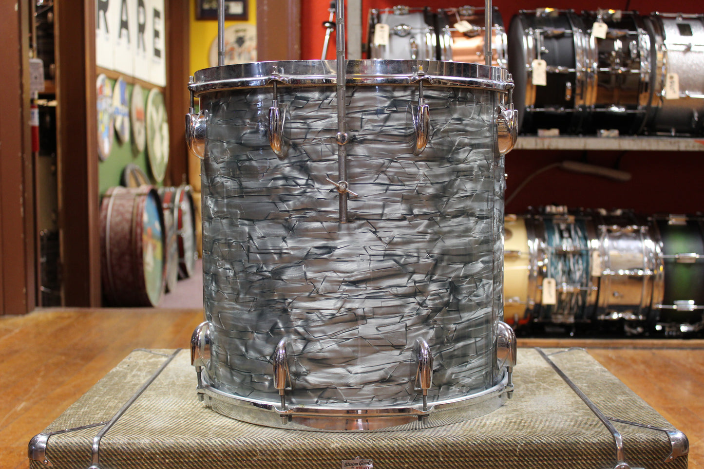 1950s Gretsch Broadkaster Outfit in Midnight Blue Pearl 14x22 9x13 16x16