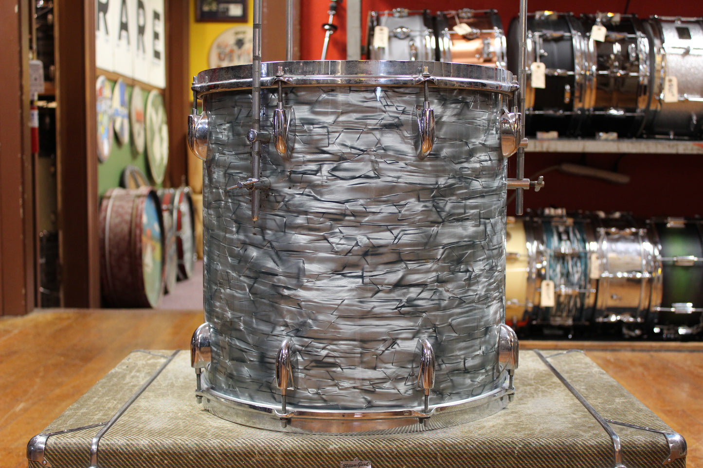 1950s Gretsch Broadkaster Outfit in Midnight Blue Pearl 14x22 9x13 16x16