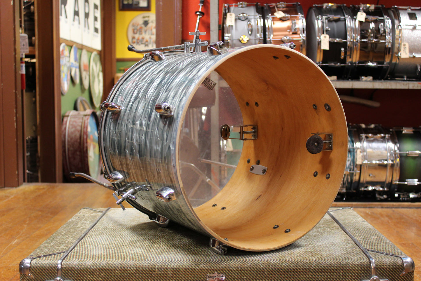 1950s Gretsch Broadkaster Outfit in Midnight Blue Pearl 14x22 9x13 16x16