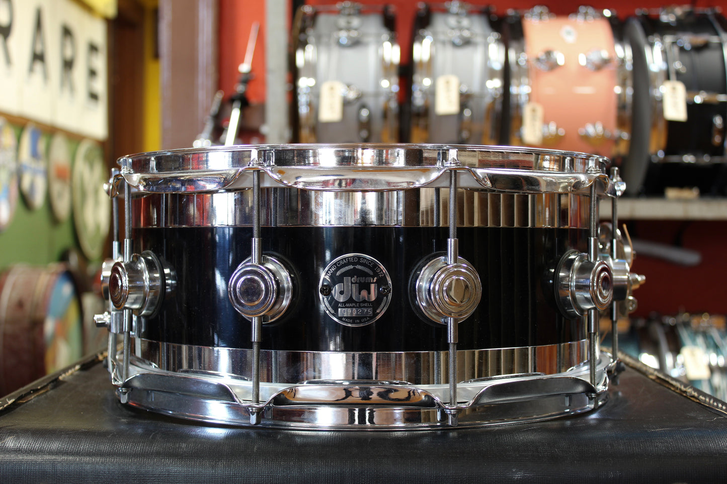 1998 DW Edge 6"x14" Snare Drum in Black Gloss