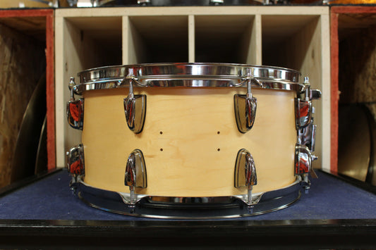 Early 2000s Yamaha 6.5x13 Steve Jordan Signature Snare Drum in Natural Maple