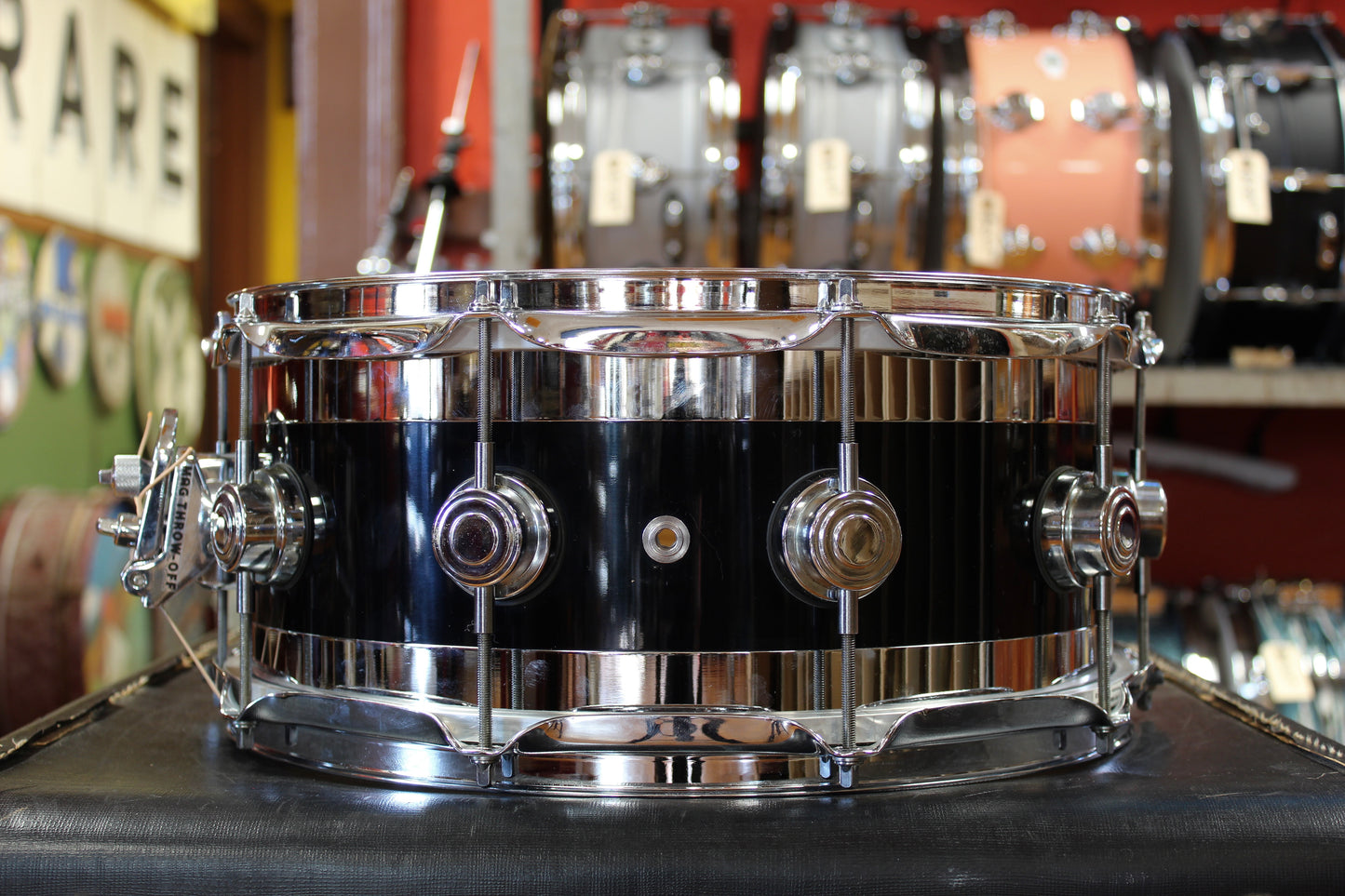 1998 DW Edge 6"x14" Snare Drum in Black Gloss