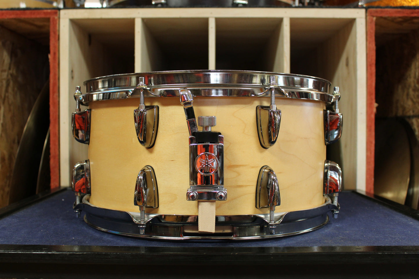 Early 2000s Yamaha 6.5x13 Steve Jordan Signature Snare Drum in Natural Maple