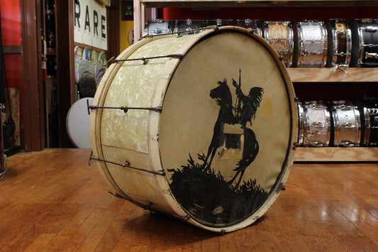 1930s Leedy 14x28 Bass Drum in White Marine Pearl