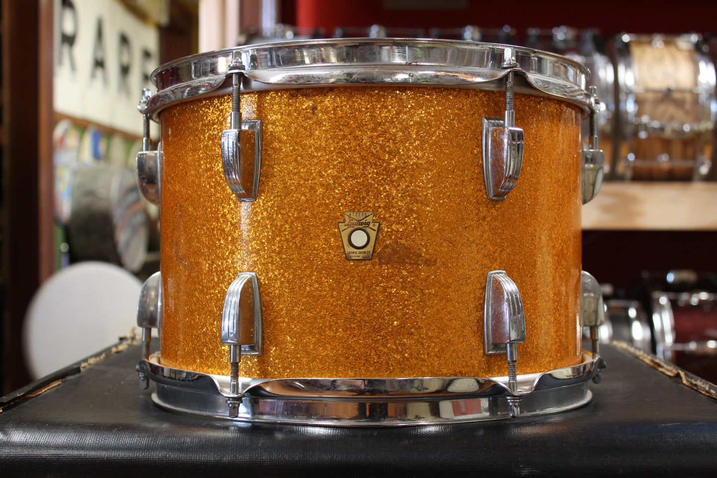 1960s Ludwig 8x12 Tom in Sparkling Gold Pearl