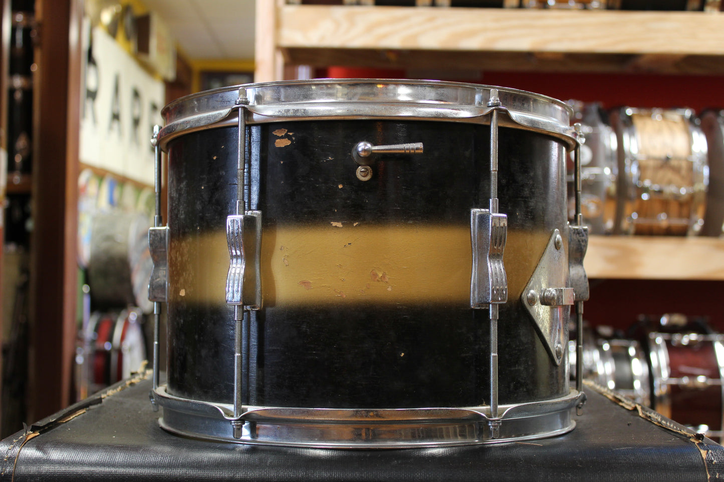1960s Ludwig 9x13 Club Date Tom in Black and Gold Duco