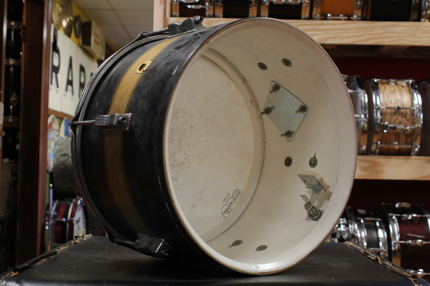 1960s Ludwig 9x13 Club Date Tom in Black and Gold Duco