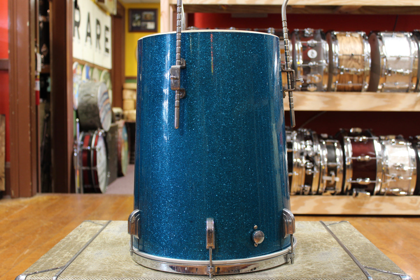 1950s Leedy and Ludwig 18x14 Conga-Tom in Aqua Sparkle