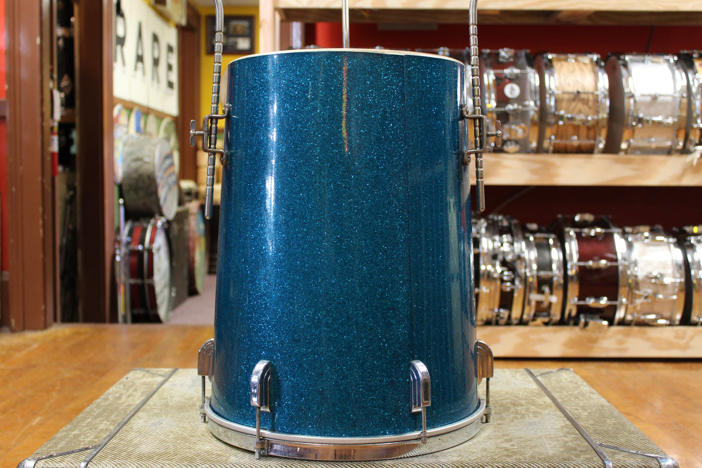 1950s Leedy and Ludwig 18x14 Conga-Tom in Aqua Sparkle