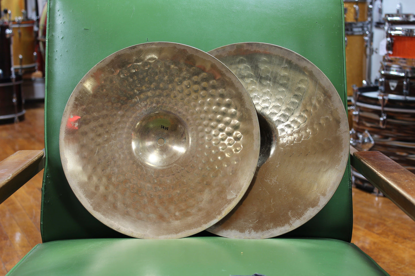 1980s Zildjian 14" Z Dyno Beat Hi-Hat Cymbals 1215/1220g