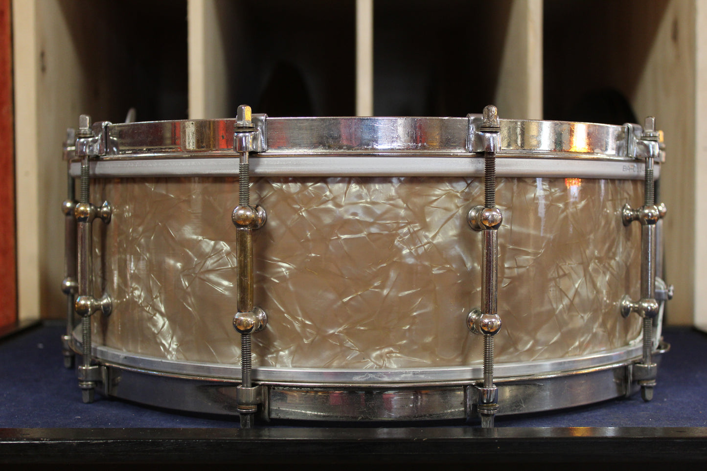 1930s Ludwig and Ludwig 5x14 Professional Model Snare Drum in Lavender Pearl