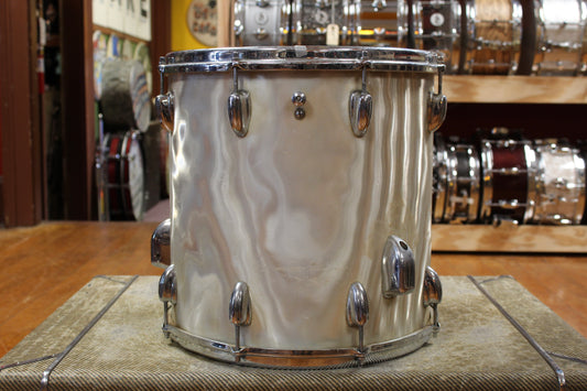 1960s Slingerland 14x14 Floor Tom in White Satin Flame Pearl