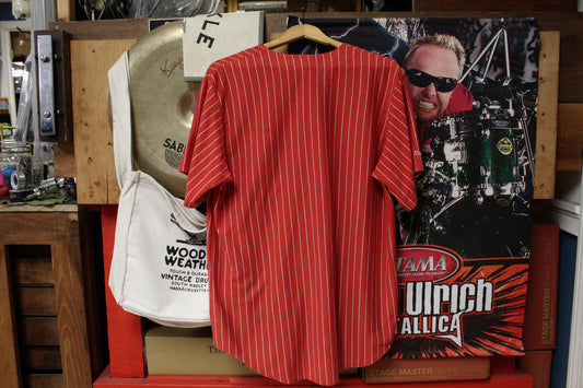 Vintage German Jersey Drum Shirt in Red & White