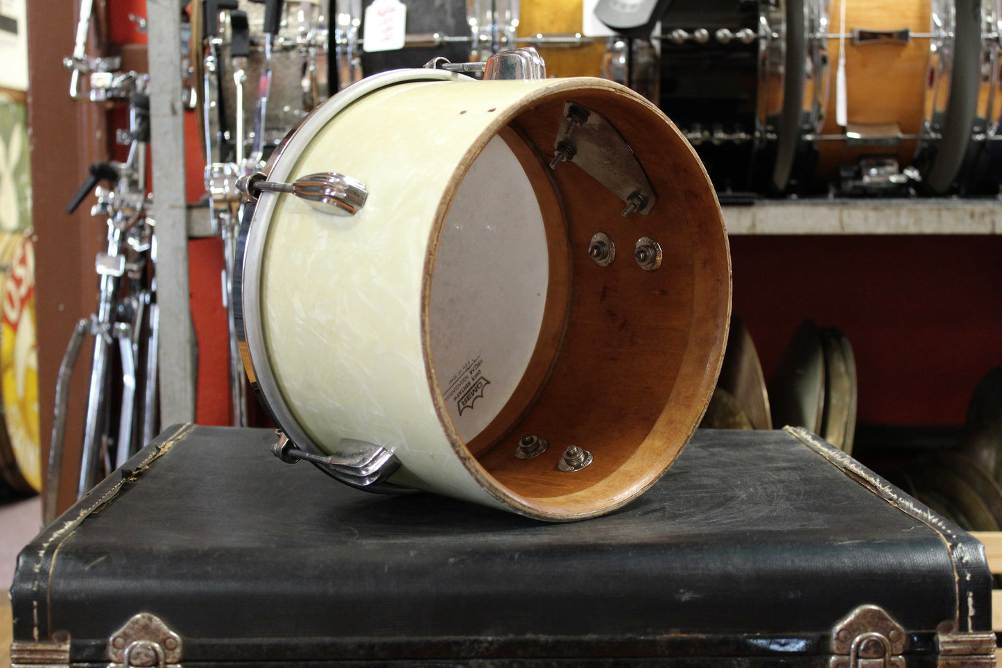 1940's Slingerland 10" and 12" Timbale Set in White Marine Pearl