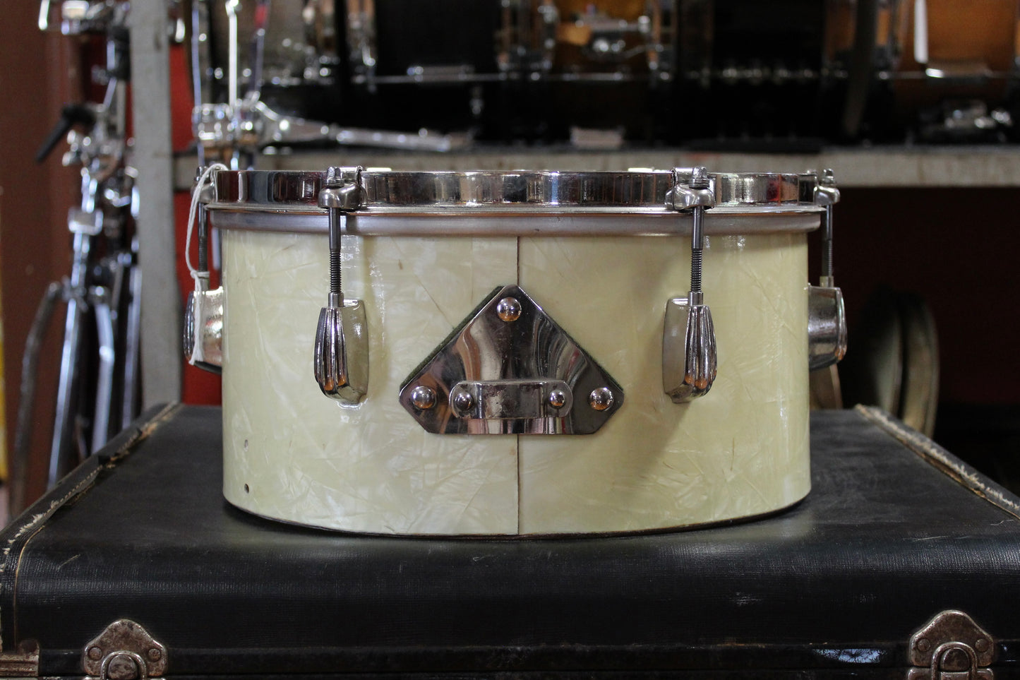 1940's Slingerland 10" and 12" Timbale Set in White Marine Pearl