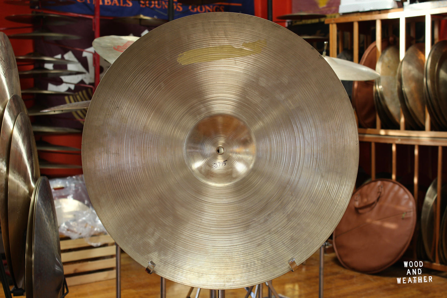 1970s A. Zildjian 22" Hollow Logo Ride Cymbal 3715g