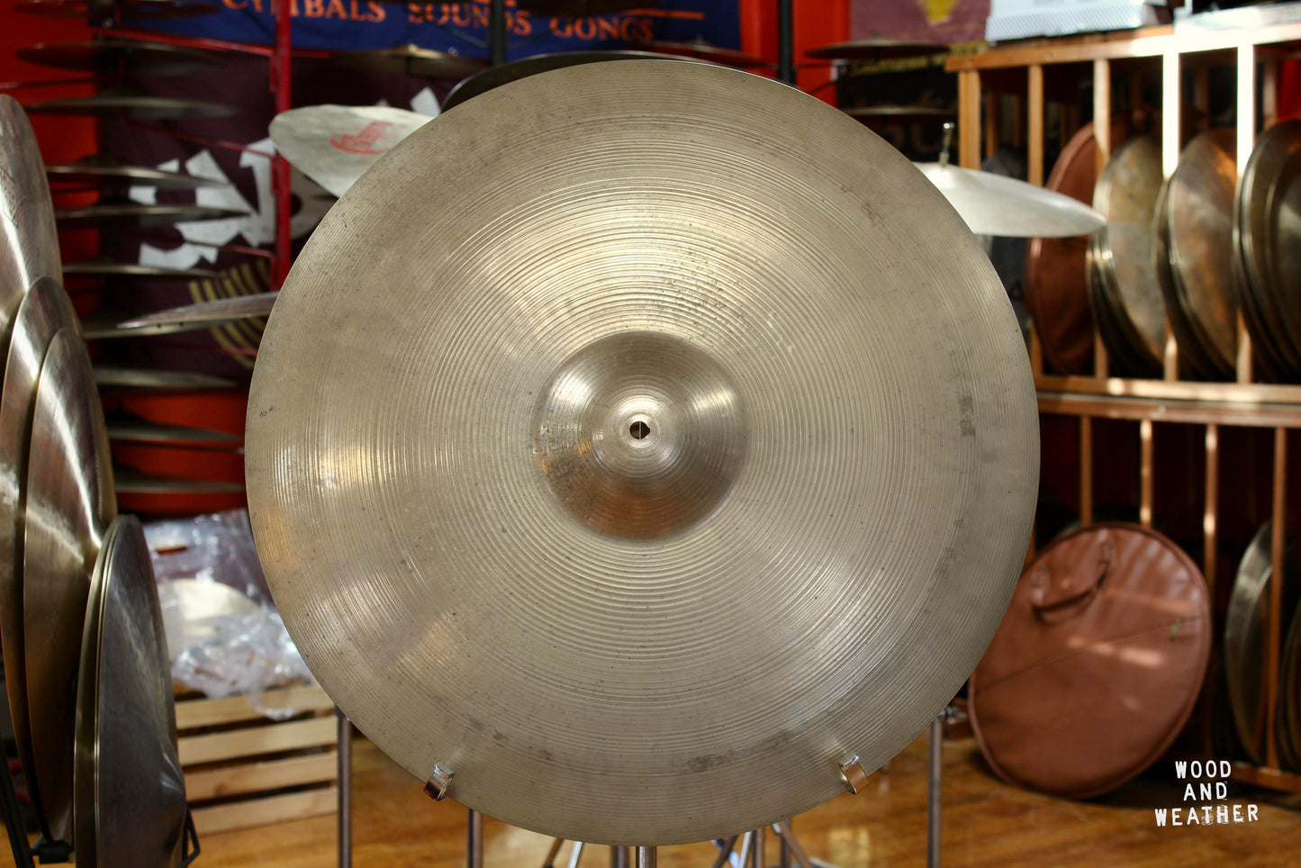 1970s A. Zildjian 22" Hollow Logo Ride Cymbal 3715g