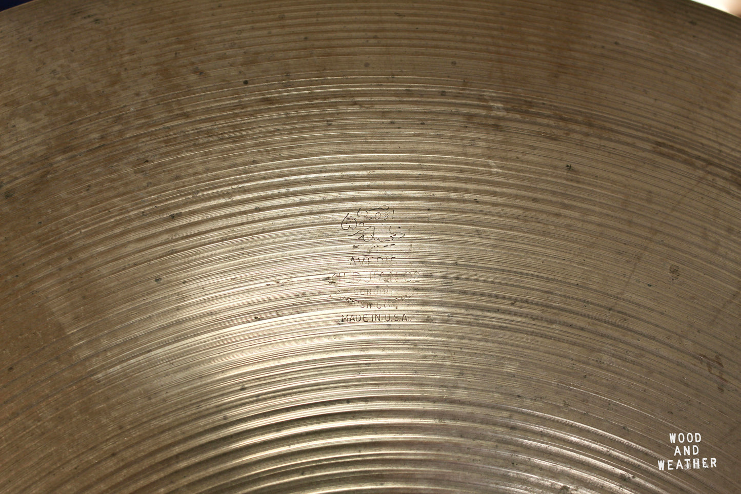 1970s A. Zildjian 22" Hollow Logo Ride Cymbal 3715g