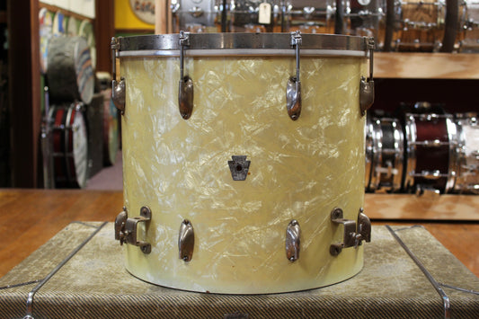 1940s WFL 14x16 Floor Tom in White Marine Pearl