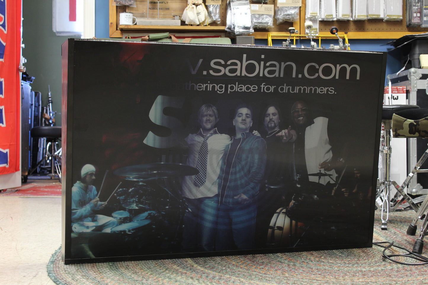 Sabian light up / holographic dealer sign - 8x30x47