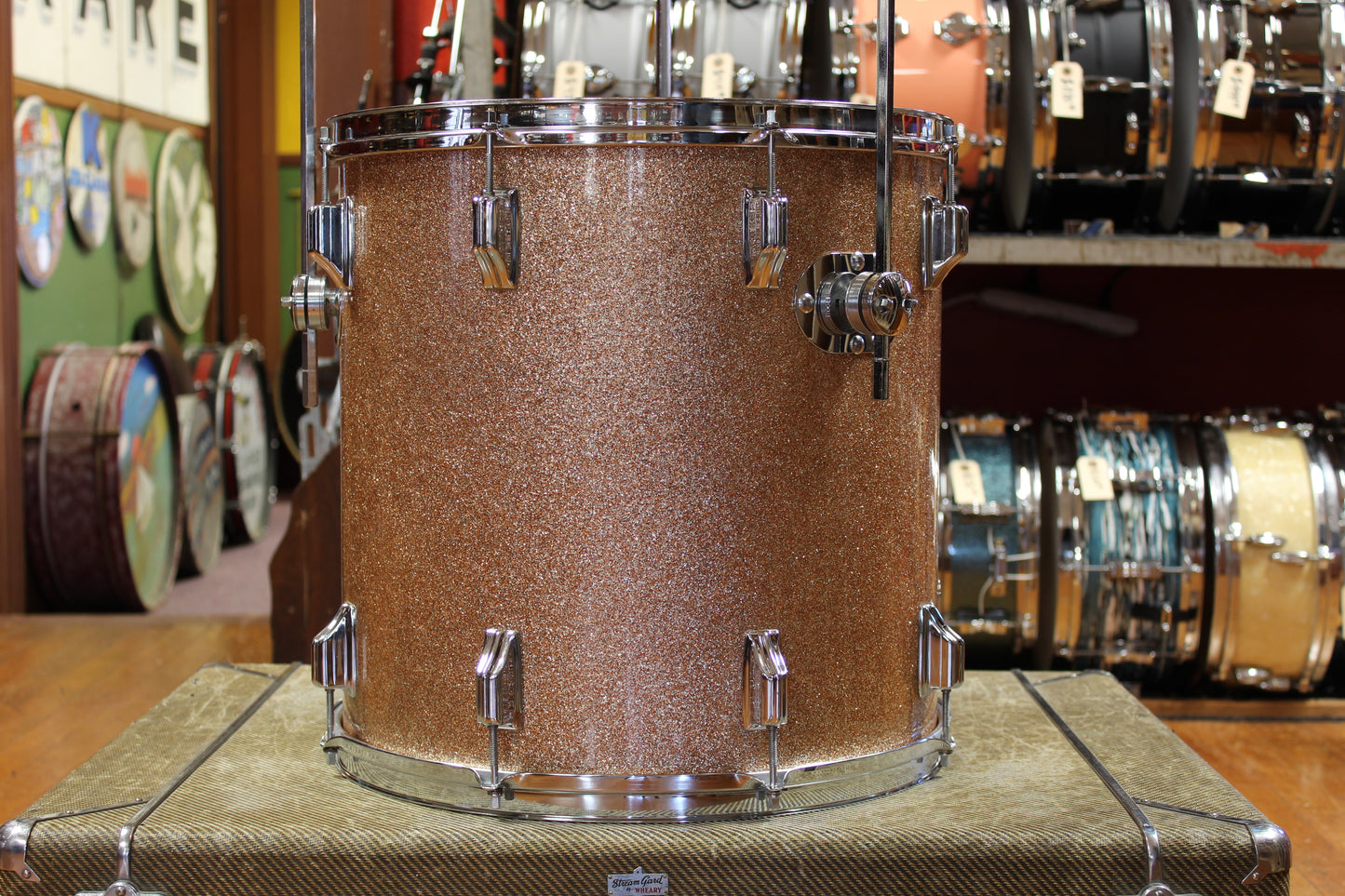 1960s Rogers 16x16 Holiday Floor Tom in Champagne Sparkle