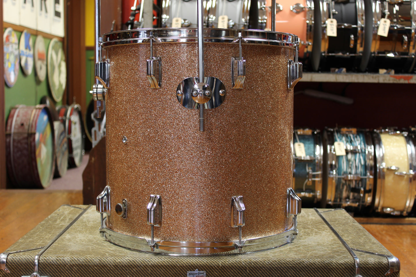 1960s Rogers 16x16 Holiday Floor Tom in Champagne Sparkle
