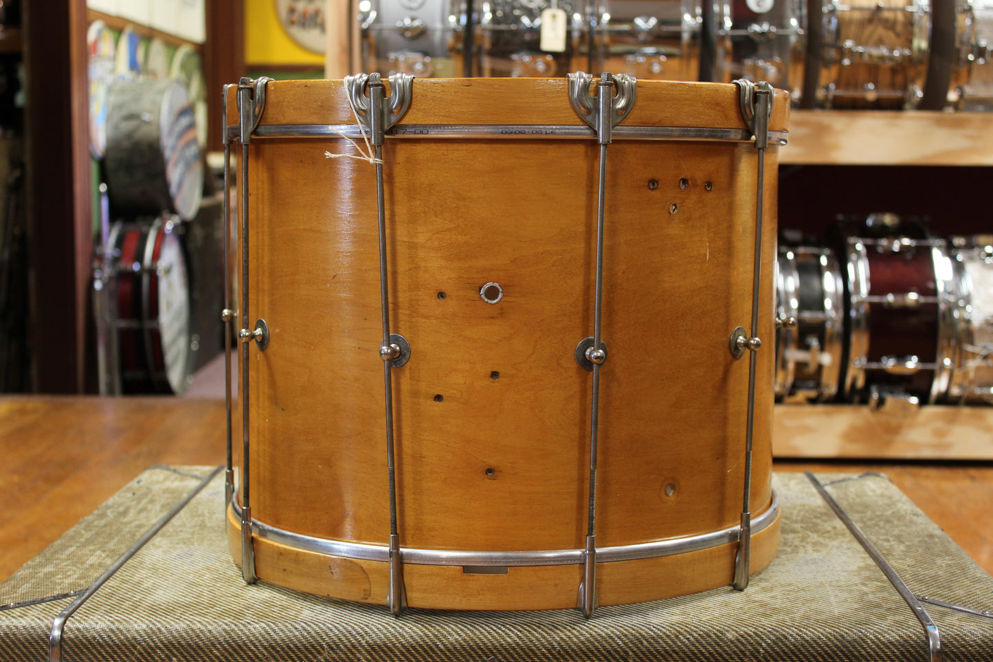 1900s Frisco 12x17 Marching Snare Drum in Natural Finish