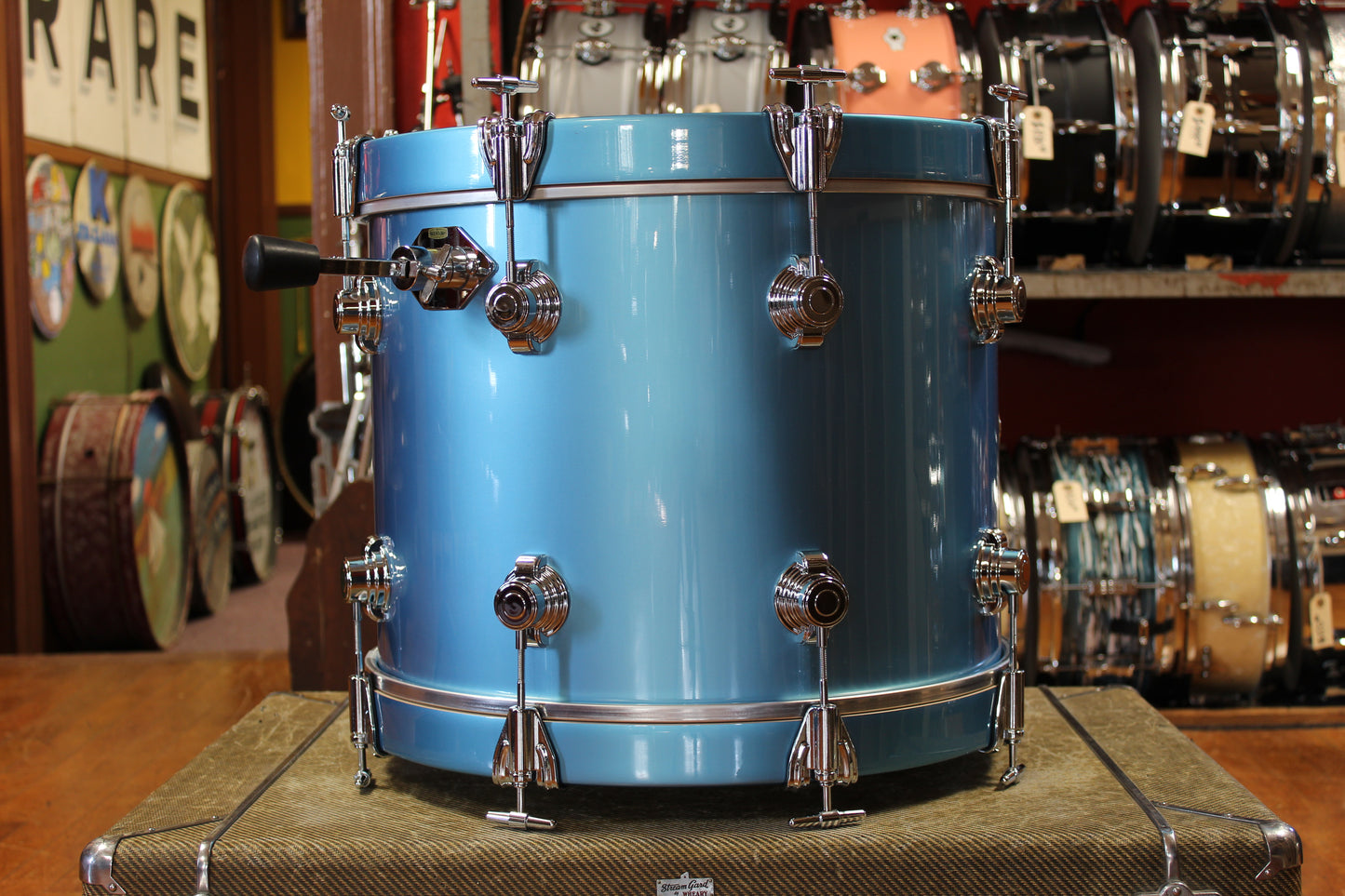 George Way 14x18 Bass Drum in Million Dollar Baby Blue
