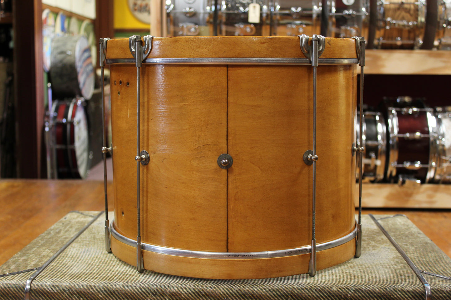 1900s Frisco 12x17 Marching Snare Drum in Natural Finish