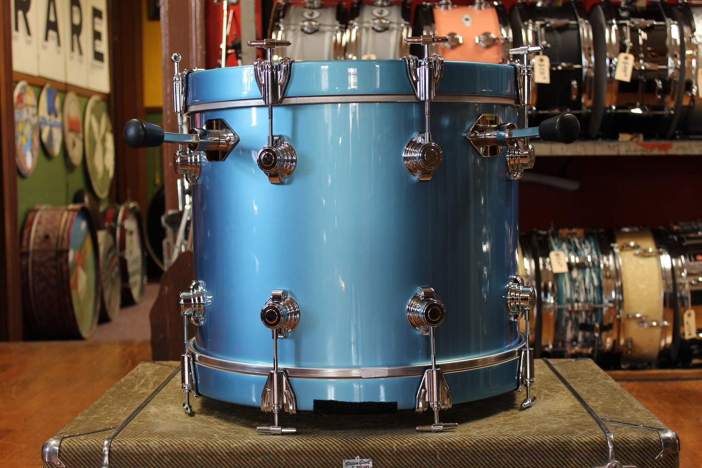 George Way 14x18 Bass Drum in Million Dollar Baby Blue