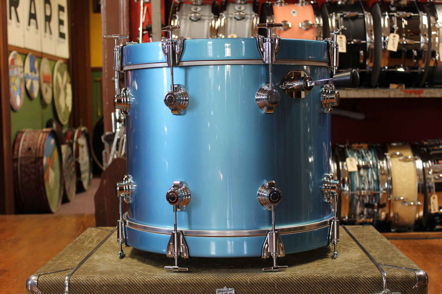 George Way 14x18 Bass Drum in Million Dollar Baby Blue