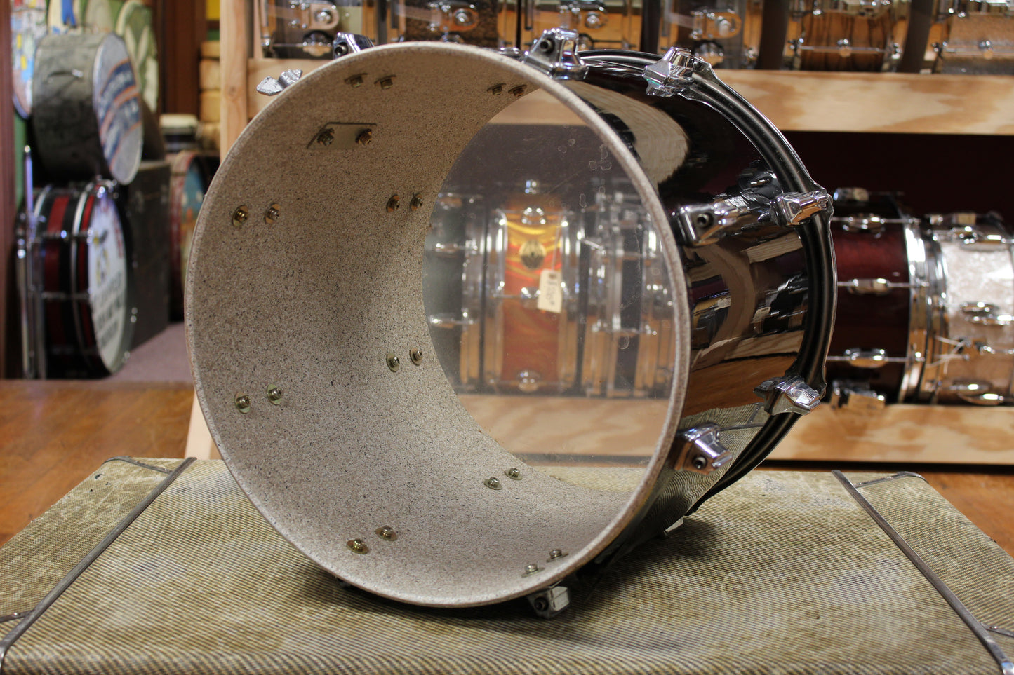 1980s Tama 13x14 Imperialstar Tom in Jet Black