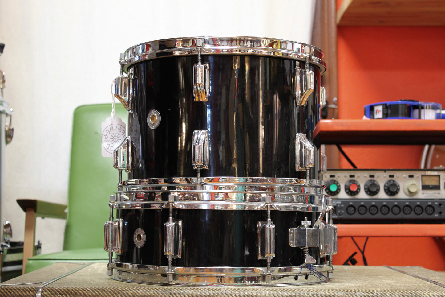 1959-66 Ludwig / Walberg & Auge in Jet Black Pearl 14x22 16x16 9x13 5x14