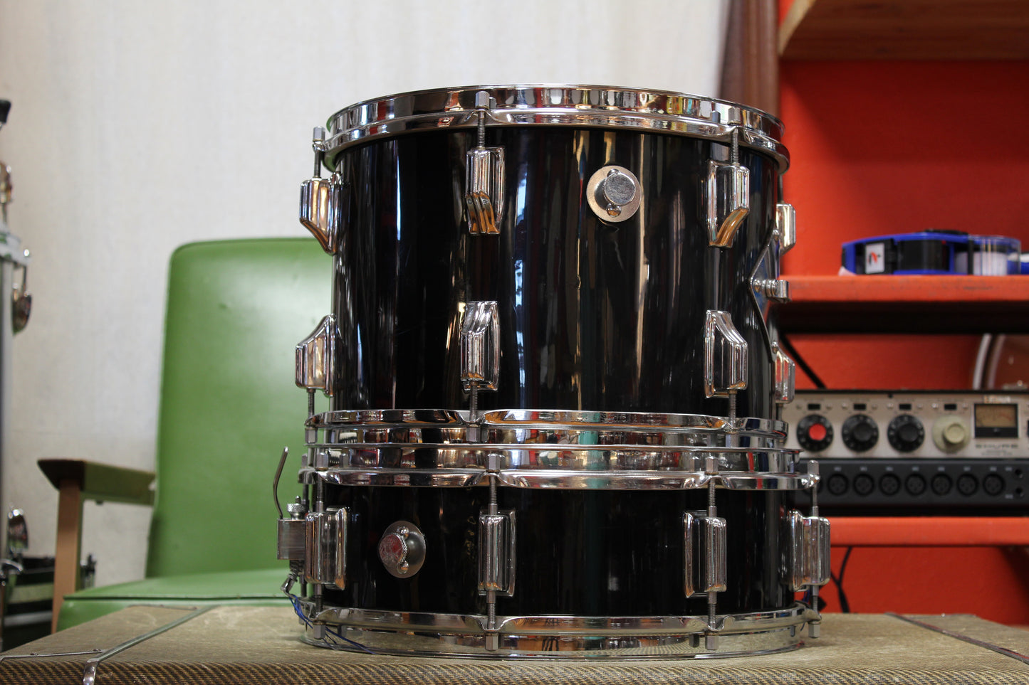 1959-66 Ludwig / Walberg & Auge in Jet Black Pearl 14x22 16x16 9x13 5x14