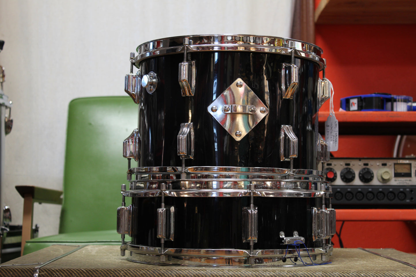 1959-66 Ludwig / Walberg & Auge in Jet Black Pearl 14x22 16x16 9x13 5x14