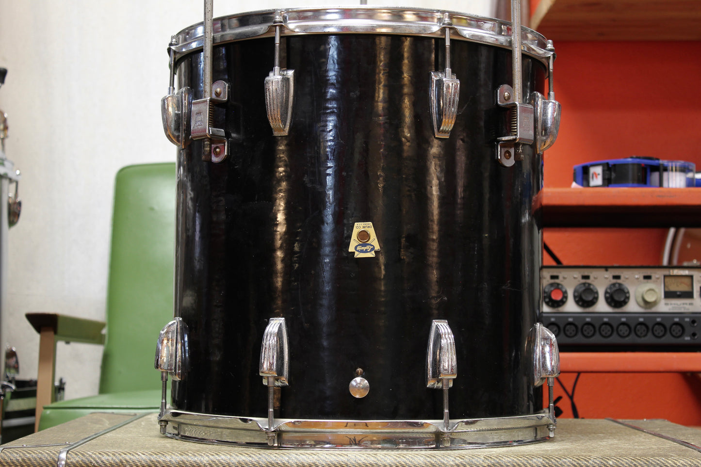 1959-66 Ludwig / Walberg & Auge in Jet Black Pearl 14x22 16x16 9x13 5x14