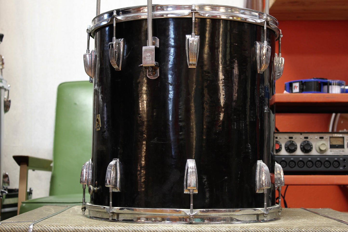 1959-66 Ludwig / Walberg & Auge in Jet Black Pearl 14x22 16x16 9x13 5x14