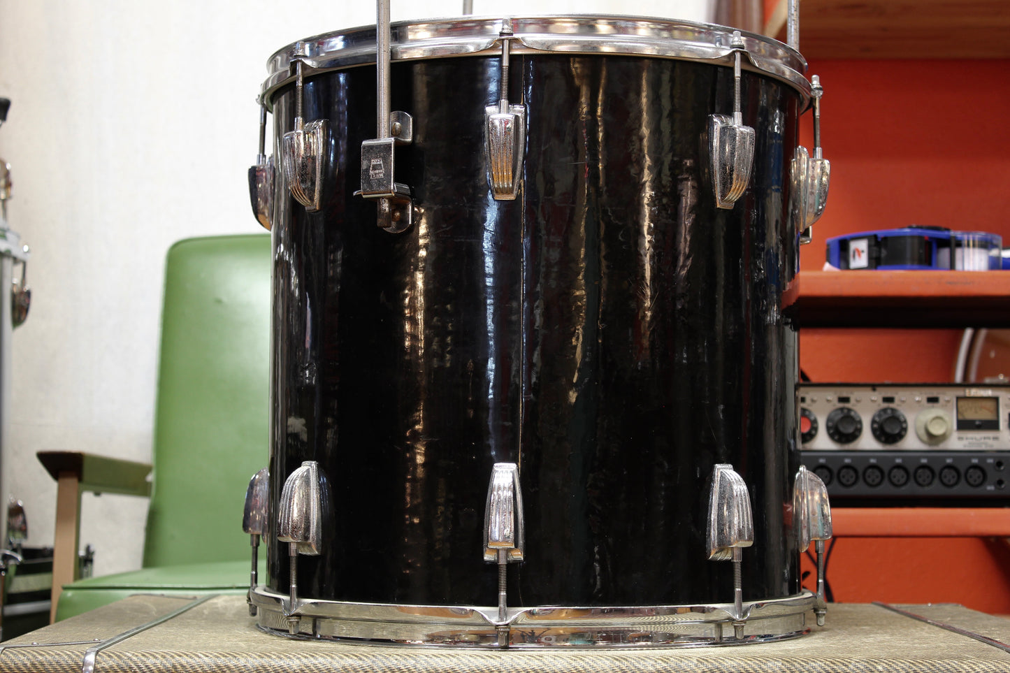 1959-66 Ludwig / Walberg & Auge in Jet Black Pearl 14x22 16x16 9x13 5x14