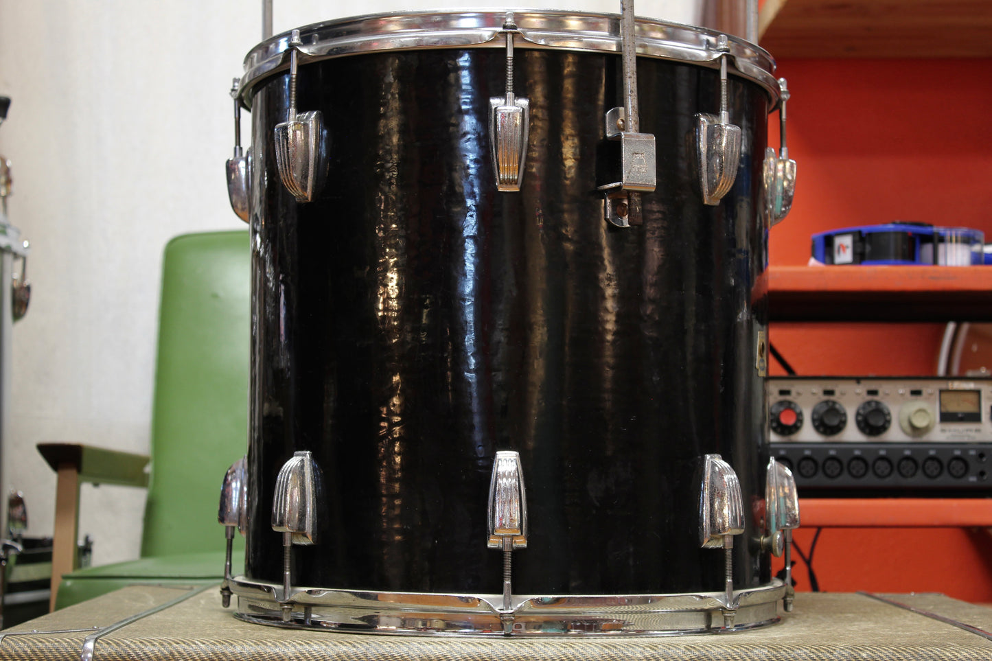 1959-66 Ludwig / Walberg & Auge in Jet Black Pearl 14x22 16x16 9x13 5x14