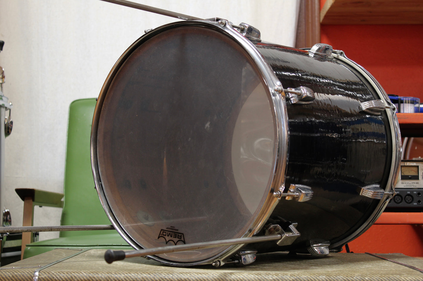 1959-66 Ludwig / Walberg & Auge in Jet Black Pearl 14x22 16x16 9x13 5x14