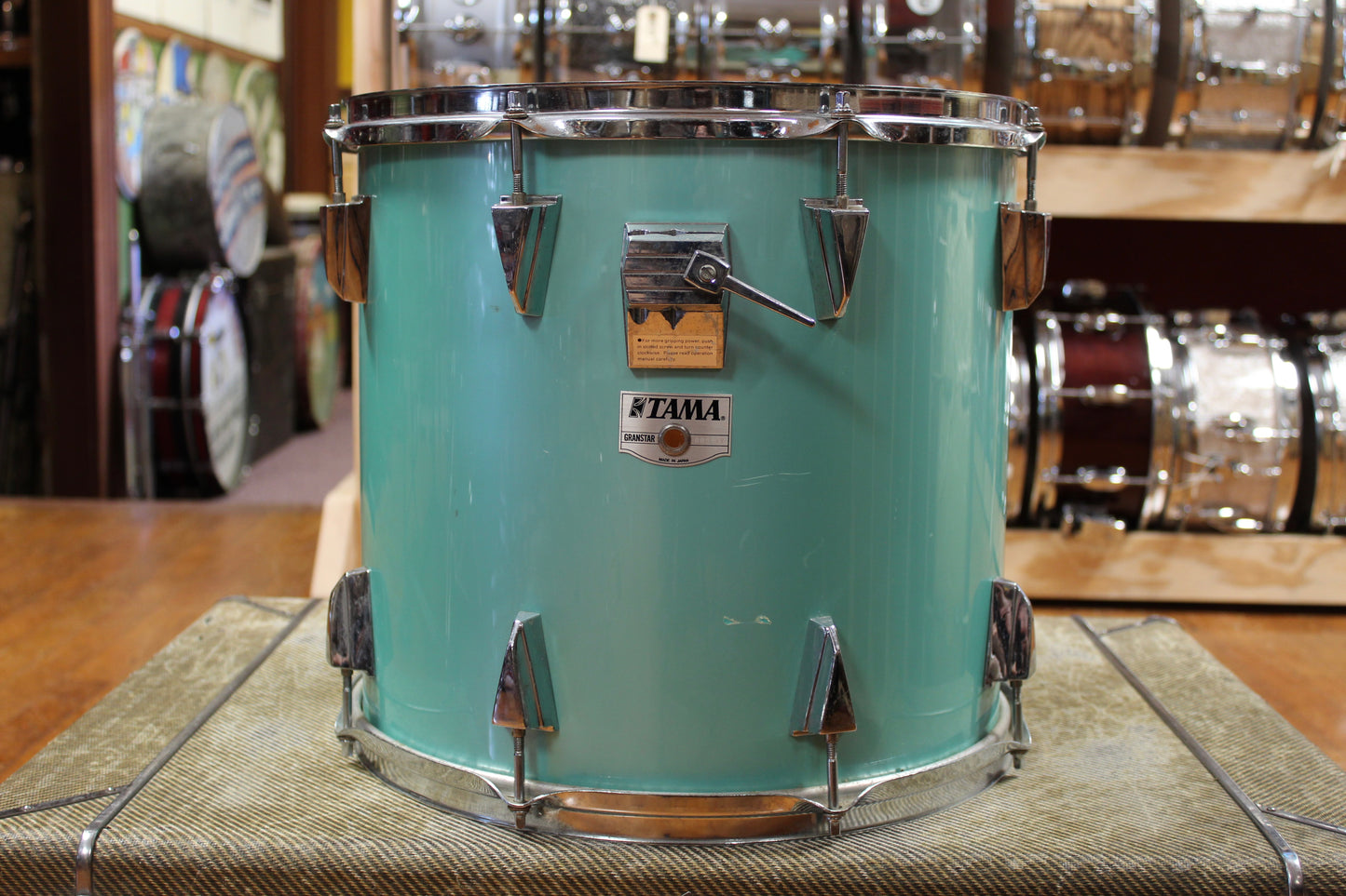 1980s Tama 14x15 Granstar Tom in Nile Blue