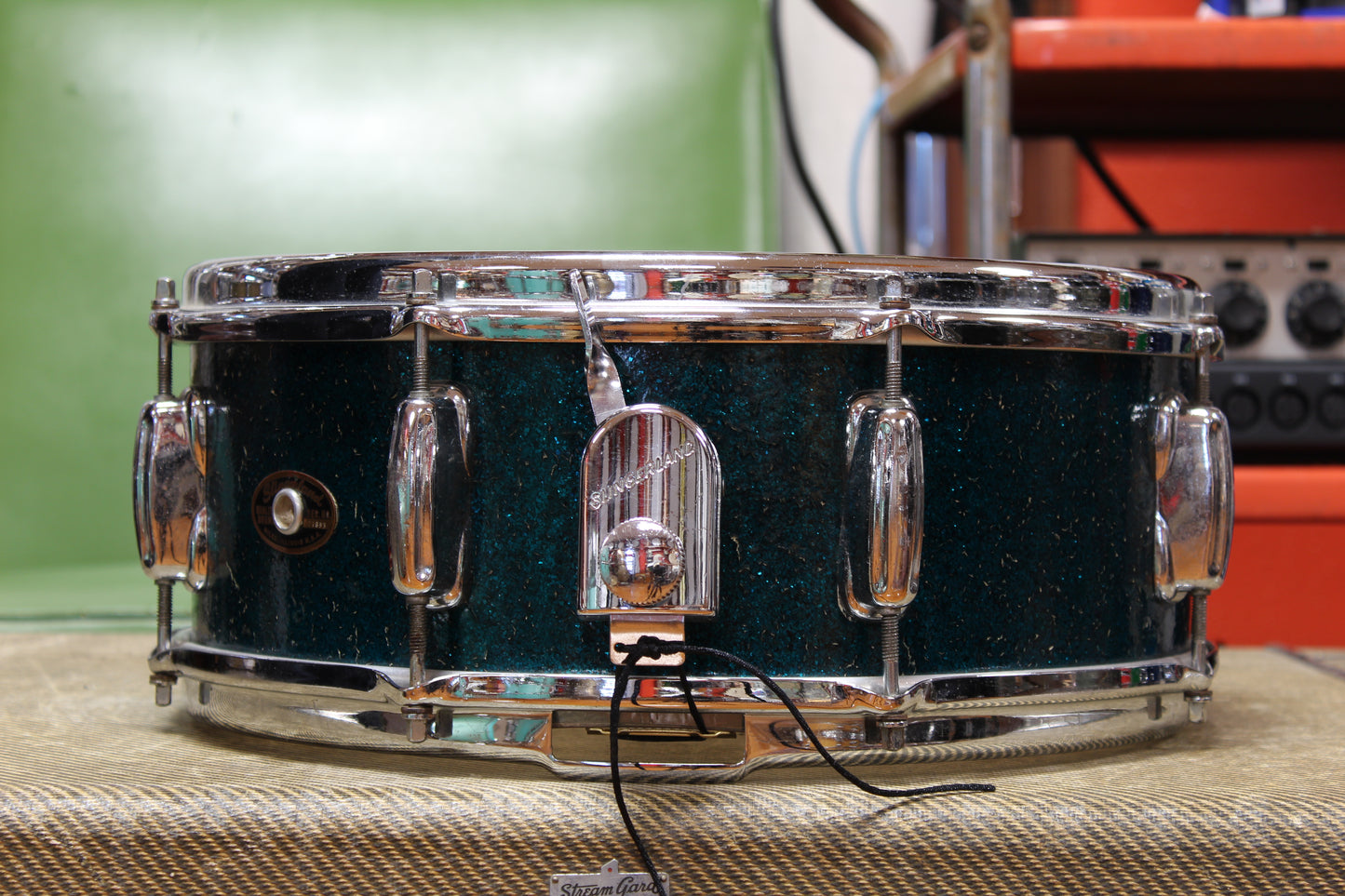 1965 Slingerland 5.5"x14" Artist model Snare Drum in Sparkling Blue Pearl