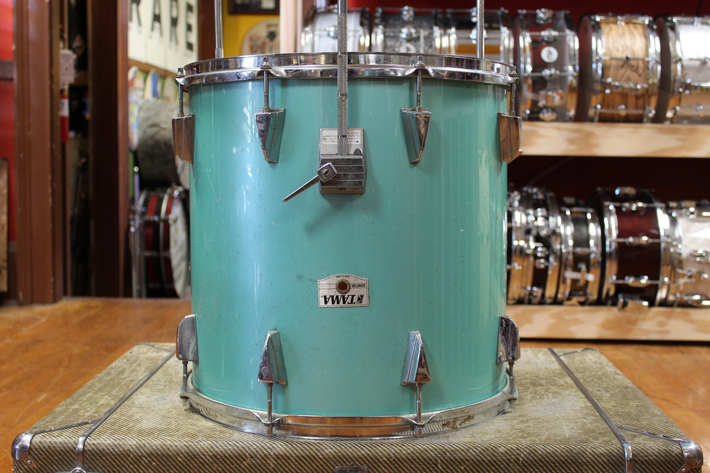 1980s Tama 16x16 Granstar Floor Tom in Nile Blue