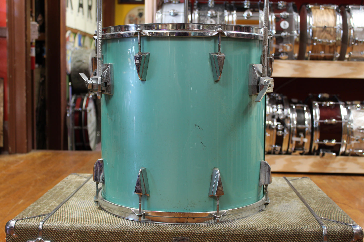 1980s Tama 16x16 Granstar Floor Tom in Nile Blue