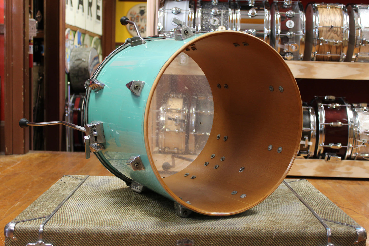 1980s Tama 16x16 Granstar Floor Tom in Nile Blue