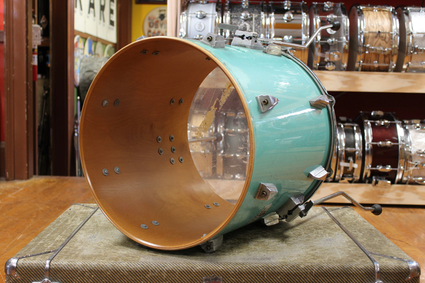 1980s Tama 16x16 Granstar Floor Tom in Nile Blue
