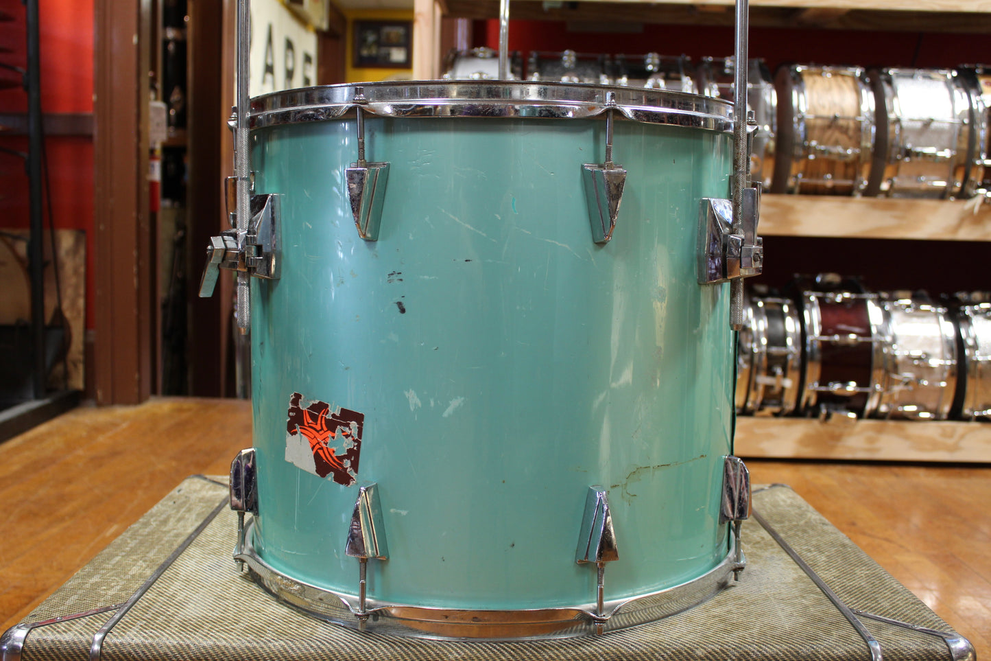 1980s Tama 16x18 Granstar Floor Tom in Nile Blue
